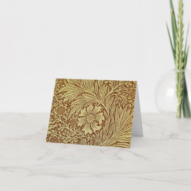 Carte Motif Fleur Antique Marigold de William Morris (Devant)
