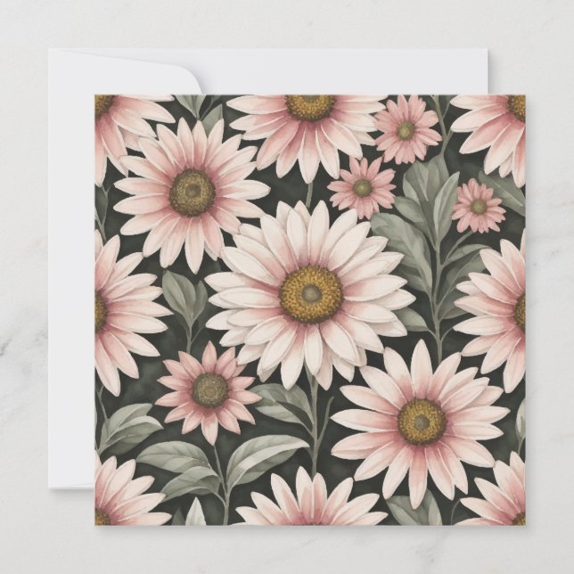 carte motif fleurs (Devant)