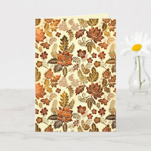 Carte Motif floral Heritage Copper Warm Gold