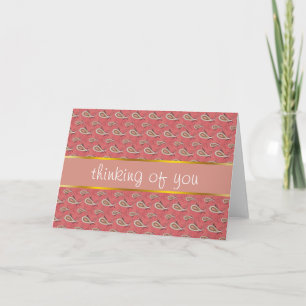 Carte Motif Foxglove Petal Paisley