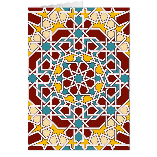 Carte motif géométrique islamique (Devant)