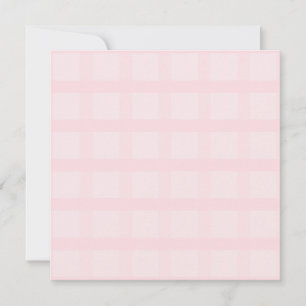 Carte Motif Gingham Rose Bubble et Lavande Blush