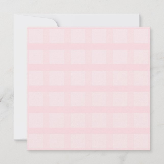 Carte Motif Gingham Rose Bubble et Lavande Blush (Devant)