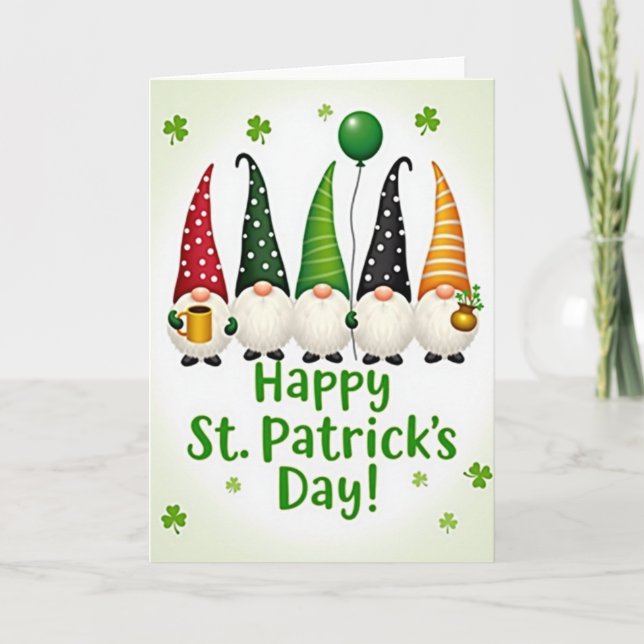 Carte motif Gnome pois (Devant)