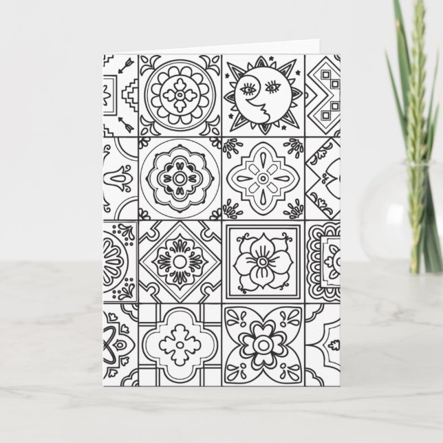 Carte Motif inspiré de Talavera (Devant)