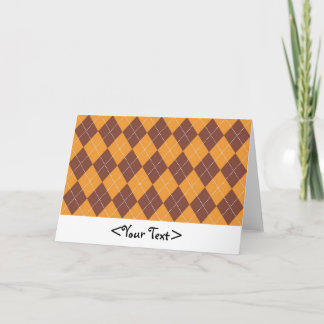 Carte Motif Jacquard Brown et orange