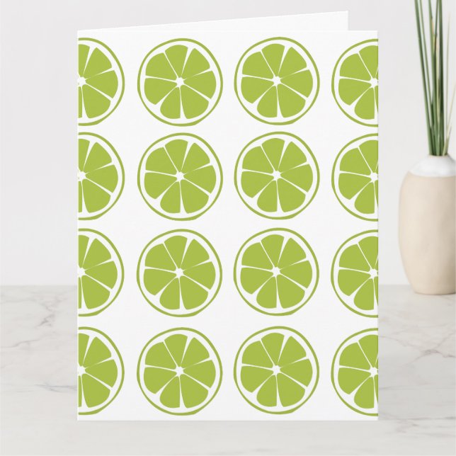Carte Motif Lime vert Fruit Lime (Devant)