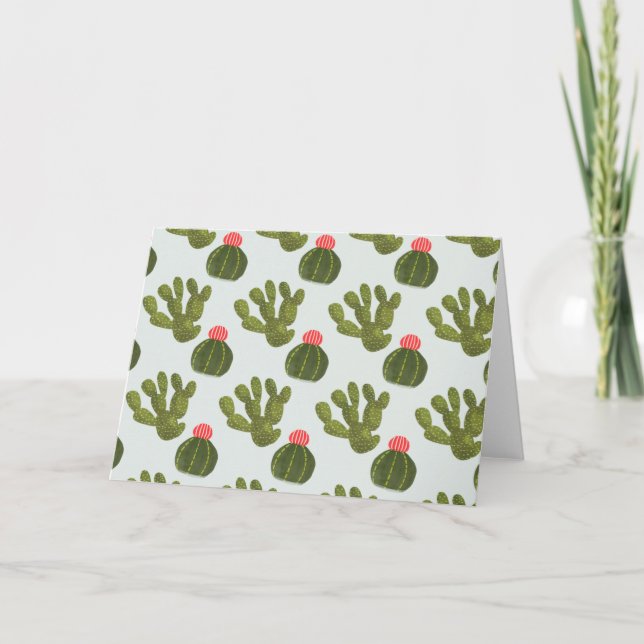 Carte Motif mignon de cactus de la collection | de (Devant)