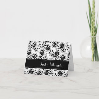 Carte Motif noir et blanc de Paisley