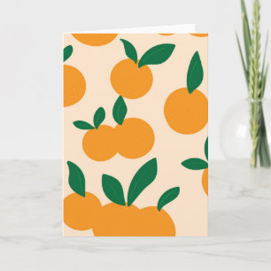 Carte Motif Oranges De Fruits Citrus De Style Moderne