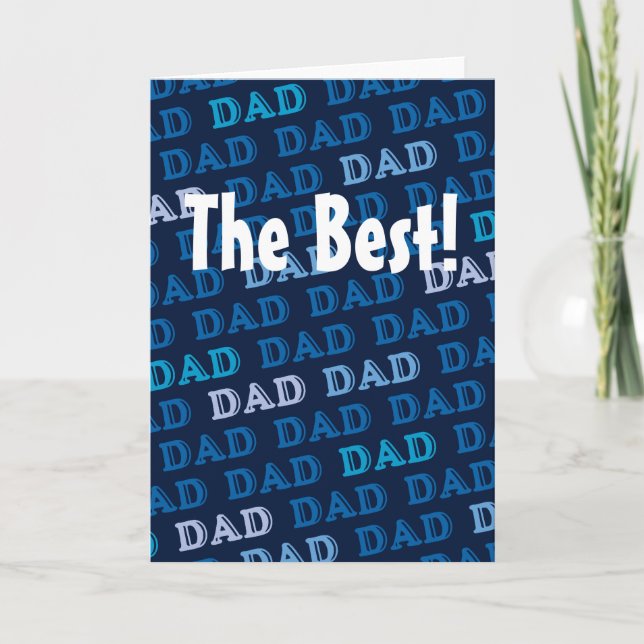 Carte Motif papa personnalisable (Devant)