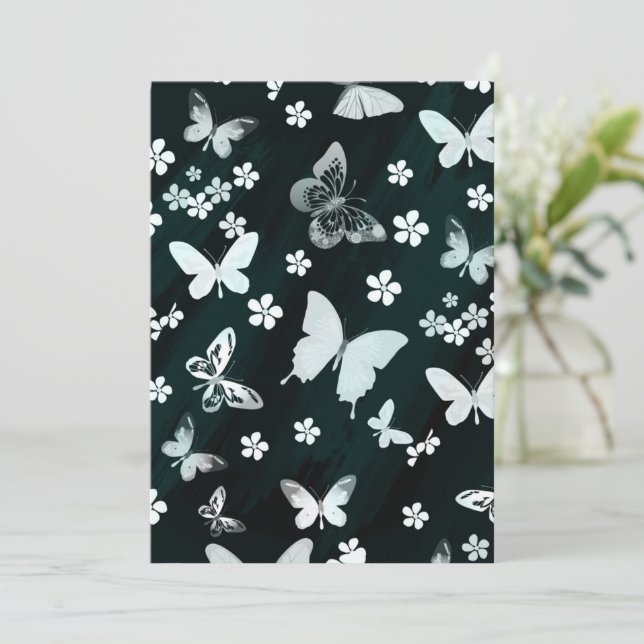 Carte Motif Papillon 14 (Debout devant)