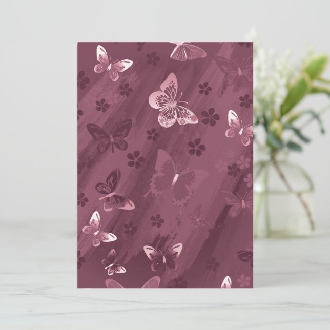 Carte Motif Papillon 16 (Debout devant)