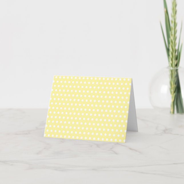Carte Motif pois jaune. Spotty. (Devant)