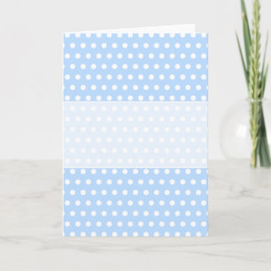 Carte Motif Polka blanc et bleu. Spotty.