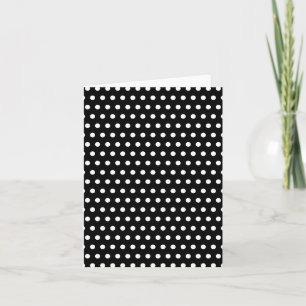 Carte Motif Polka noir et blanc. Spotty.