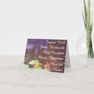 Carte Motif pour la féerie hivernale de Noël