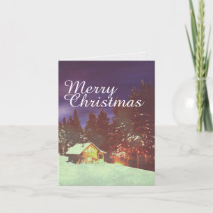Carte Motif pour le pays des merveilles de Noël en hiver