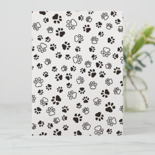 Carte Motif répété des pattes de chat