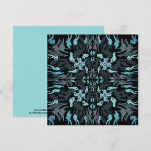 Carte Motif Répétitif Abstrait Aquatique Ombré en Spiral