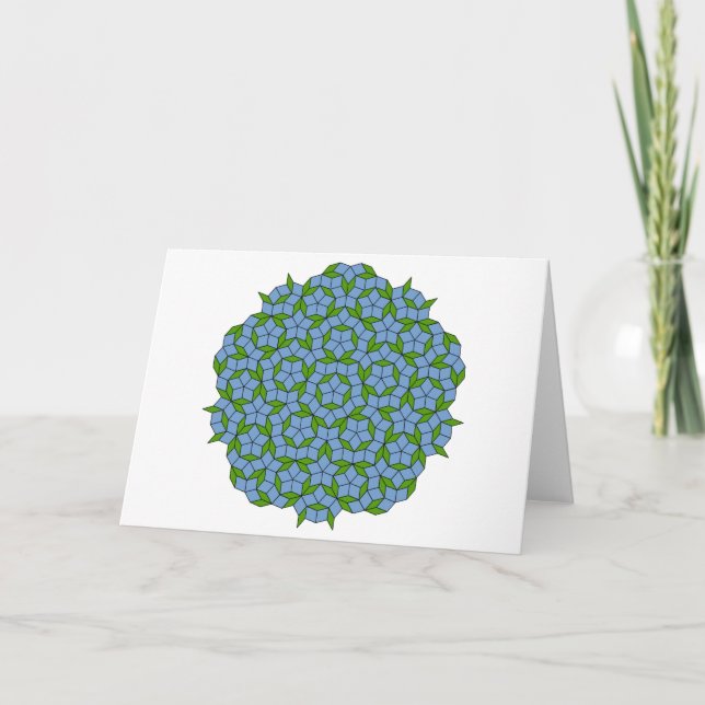 Carte Motif Rhombus Penrose vert et bleu (Devant)