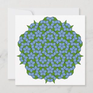 Carte Motif Rhombus Penrose vert et bleu