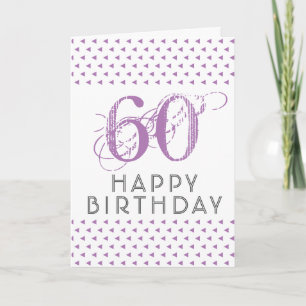 Carte Motif rose moderne 60e anniversaire