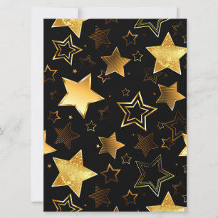 Carte Motif sans couture avec des étoiles dorées