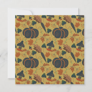 Carte Motif sans couture de citrouilles et de carottes