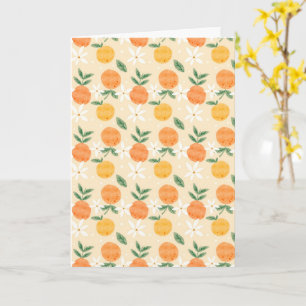Carte Motif sans couture de fruits orange à l'aquarelle