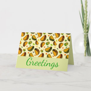 Carte Motif sans couture de tacos