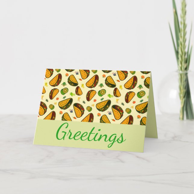 Carte Motif sans couture de tacos (Devant)