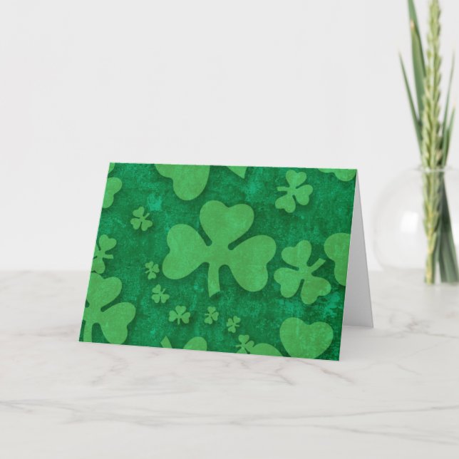 Carte Motif shamrock (Devant)