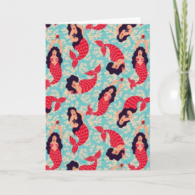 Carte Motif Sirène | Vierge (Devant)
