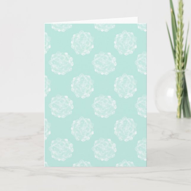 Carte Motif succulent en pastel du bonheur | de plante (Devant)