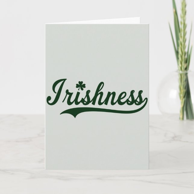 Carte motif trèfle vert Irishness (Devant)