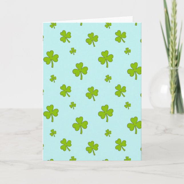 Carte motif trèfle vert Lucky (Devant)