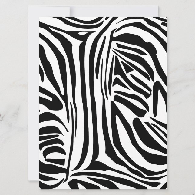 Carte Motif zèbre (Devant)