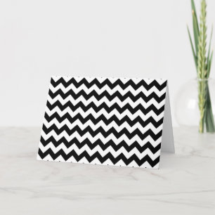 Carte Motif Zigzag noir et blanc, Motif Chevron