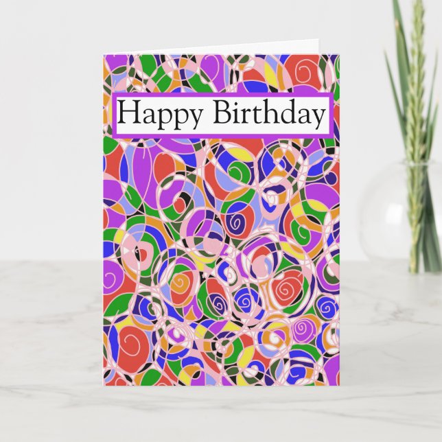 Carte Motifs abstraits de couleur pastel (Devant)