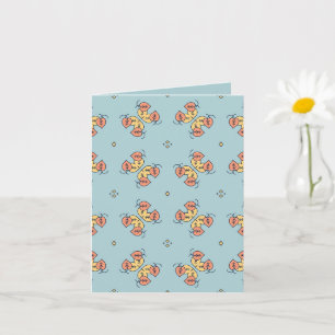 Carte motifs de feuilles florales regroupant le design d