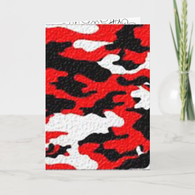 Carte Motifs rouges du Camouflage (Devant)