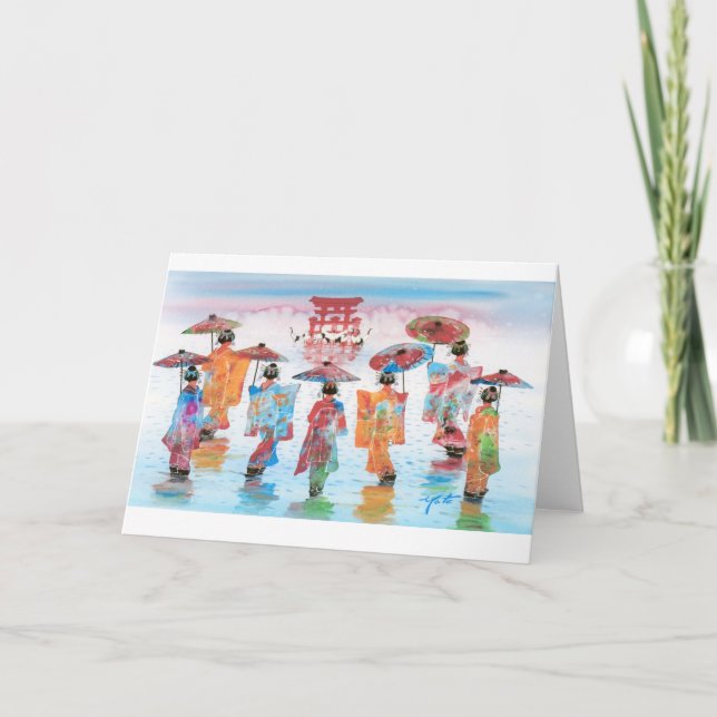 CARTE MOTION HARMONIEUSE, GEISHA JAPONAIS (Devant)