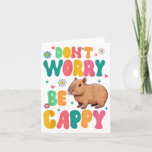 Carte Motivation Amoureux de Capybara Positif Ne T'inqui