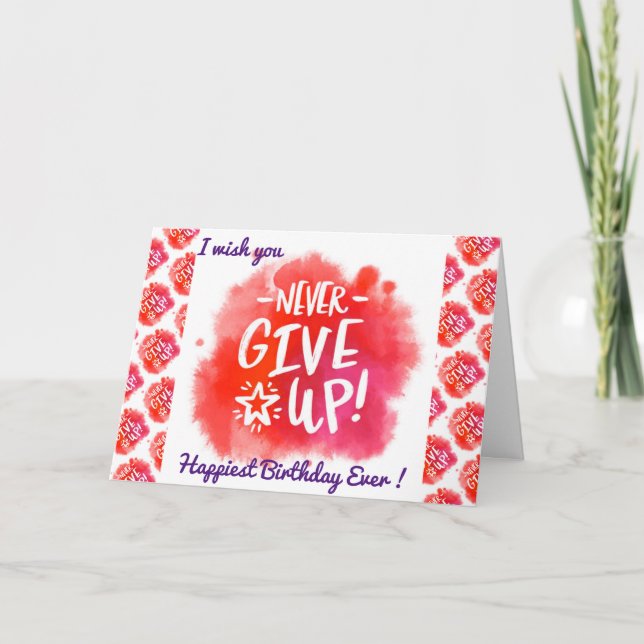 Carte Motivation anniversaire la plus heureuse (Devant)