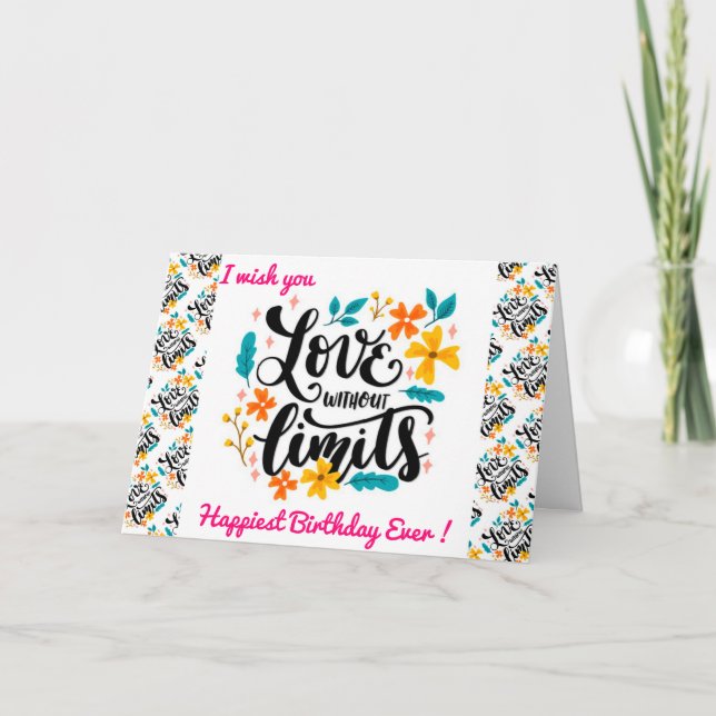 Carte Motivation d'anniversaire la plus heureuse (Devant)