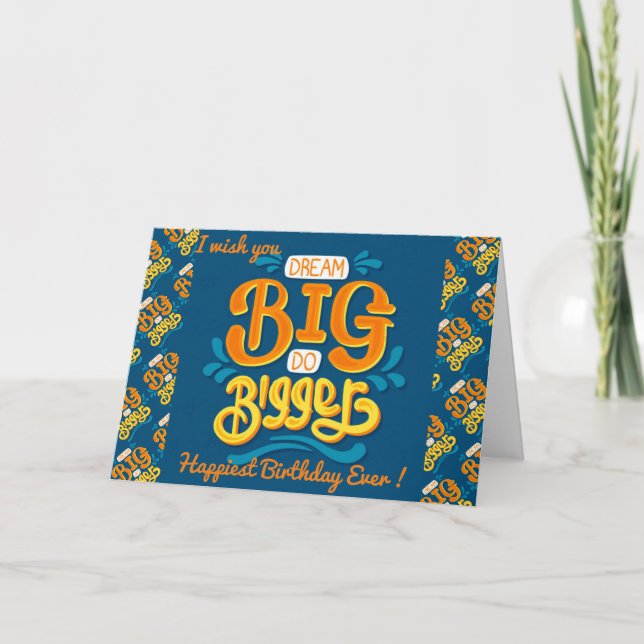 Carte Motivation d'anniversaire la plus heureuse (Devant)