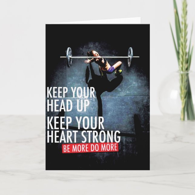 Carte Motivation de conditionnement physique et de muscu (Devant)