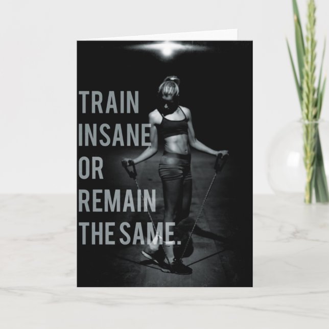 Carte Motivation de conditionnement physique et de muscu (Devant)