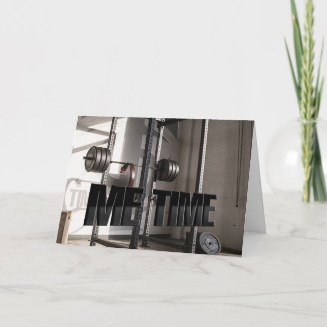 Carte Motivation de l'entraînement au rack de squat - Te (Devant)